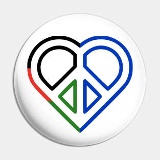 ISRAEL PALESTINE LOVE & PEACE Pin