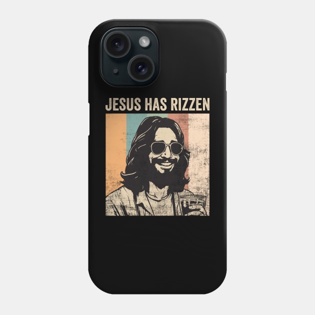 Jesus Has Rizzen Funny Christian Humor He Is Rizzin Phone Case by Visual Vibes