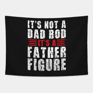 Its A Father Figure | White and Red Text Funny Dad Tapestry