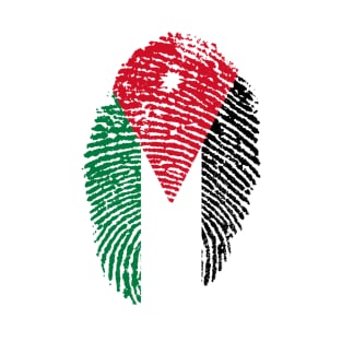 Jordan Flag On A Finger print | Love Jordan T-Shirt