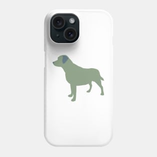 Labrador Silhouette -Green Phone Case