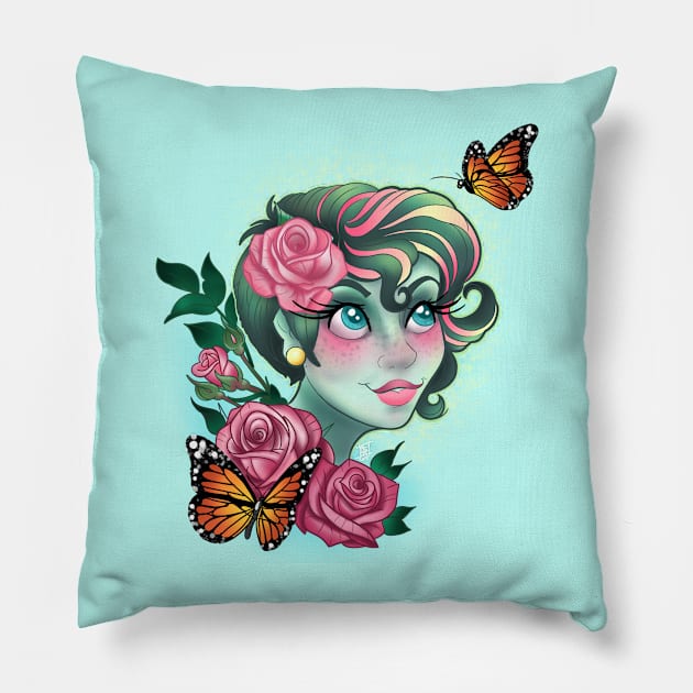 Sister of Seasons - April Pillow by InkyMcStapleface