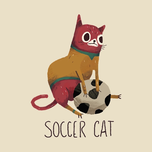 Silly Red Soccer Cat by Qakie