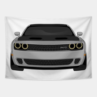 DODGE HELLCAT FRONT GREY Tapestry