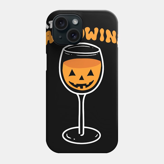 Womens Happy Hallowine Halloween Wine Drinking Phone Case by Fowlerbg