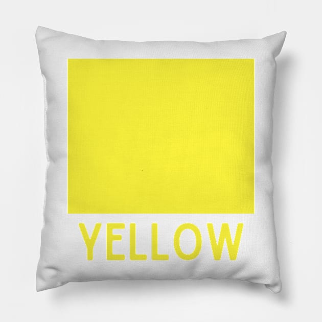 Learn Your Colours - Yellow Pillow by DIYitCREATEit