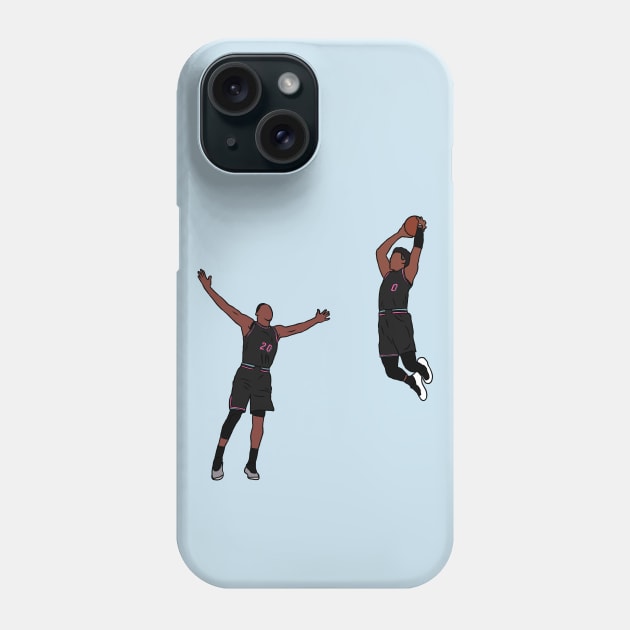 Justise Winslow Lob To Josh Richardson Phone Case by rattraptees