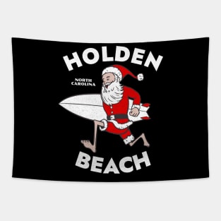 Holden Beach, NC Christmas Vacationing Skiing Santa Tapestry