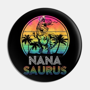 Nanasaurus Dinosaur Nana Saurus Family Matching Tie Dye Pin