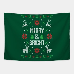 Ugly Christmas Merry & Bright Tapestry