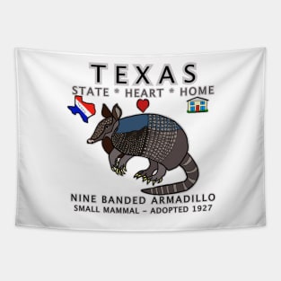 Texas - Armadillo - State, Heart, Home - state symbols Tapestry