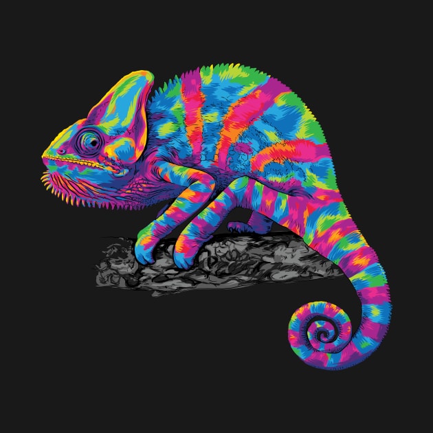 Rainbow Chameleon by polliadesign