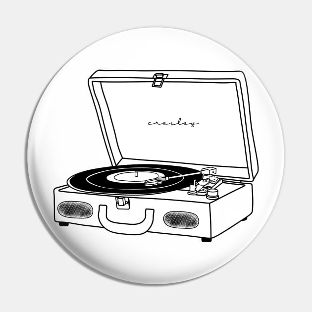 Vintage Record Player Pin by themadesigns