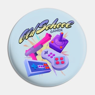 Old School Gamer Pin