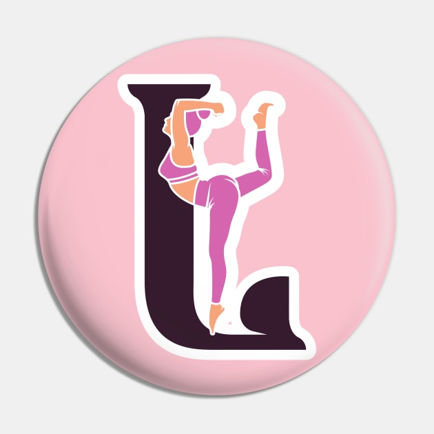 Sports yoga women in letter L Sticker design vector illustration. Alphabet letter icon concept. Sports young women doing yoga exercises with letter L sticker design logo icons. Pin by AlviStudio