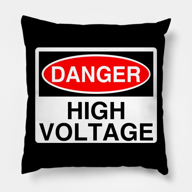 Danger: High Voltage Pillow by GloopTrekker