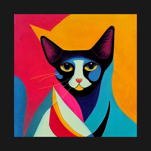 Abstract Cat by n23tees