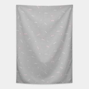 Dots With ZigZags From Blush and Grey Abstract Collection Tapestry