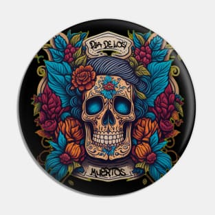 Embrace Mexican Culture with This Vibrant Sugar Skull Art Pin