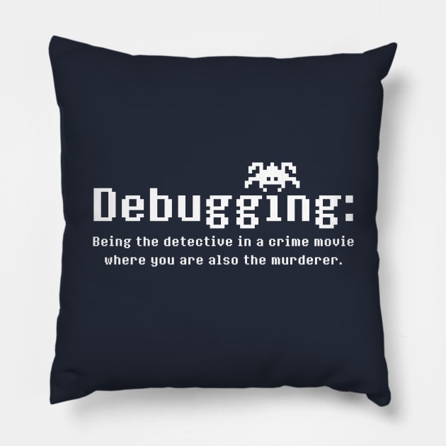 Debugging Definition [White] Pillow by Swish