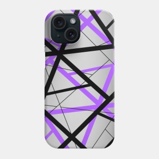 Purple/Silver/Black Pattern Phone Case