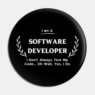 Proud Software Developer Tee - Embrace Expertise Pin