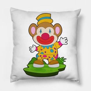 Monkey Clown Pillow