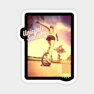 Unicycle Society Einrad Kunst Artist Zirkus Motiv Magnet