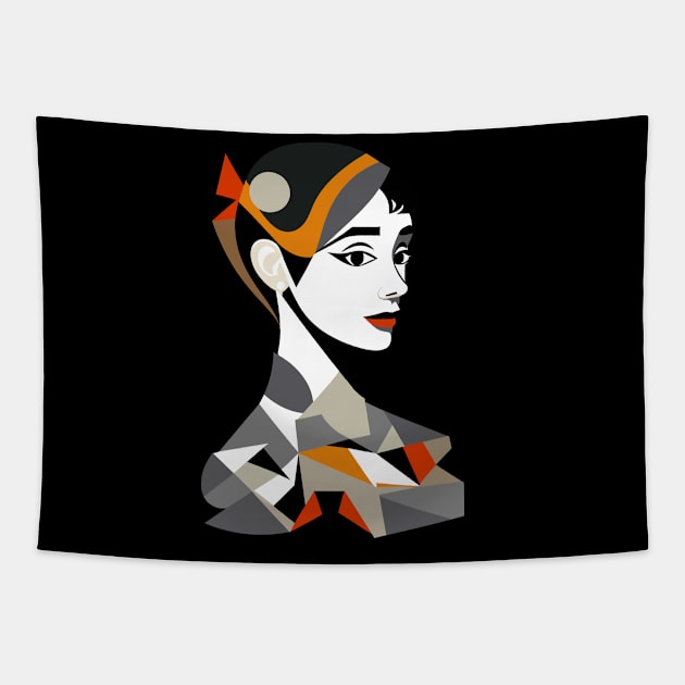 Portrait of Audrey Tapestry by Ikibrai