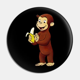 Curious George happy Pin