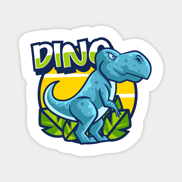 Cute Little Dino Magnet by Harrisaputra