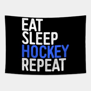 Eat Sleep Hockey Repeat Tapestry