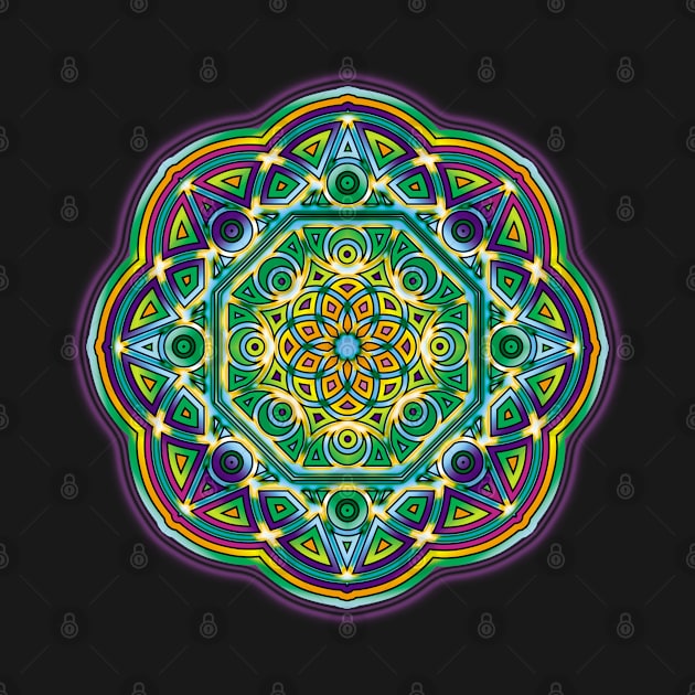 Mandala psychedelic T-Shirt 3 by cindybel