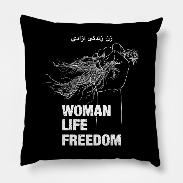 Women Life Freedom, Iran, Humain Rights Pillow by StabbedHeart