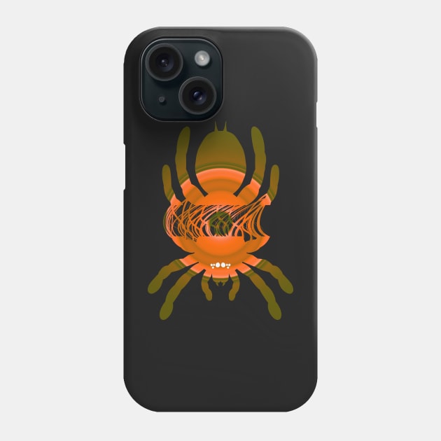 Tarantula Silhouette V152 (Radial) Phone Case by IgorAndMore