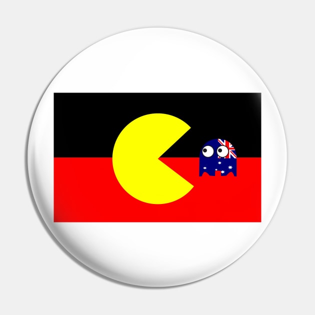 Australian Aboriginal flag Pin by Wickedcartoons