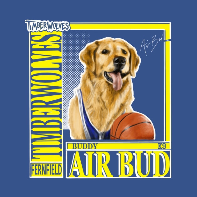 Vintage Air Bud 90s Timberwolves Tee by yawncompany