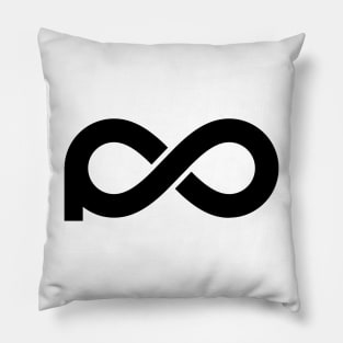 Temporal Design Studios Infinity Symbol (Black) Pillow