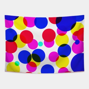 Colorful Circles Pattern (Abstract) Tapestry