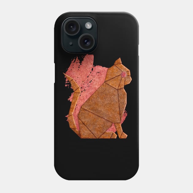 Cat Woodcut Dice Golem Phone Case by ViolaVixi