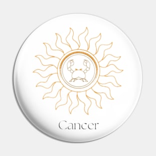 Cancer Zodiac Design Pin