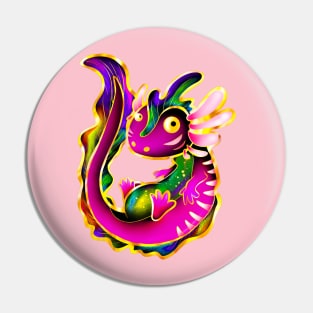 Galaxy axolotl Pin