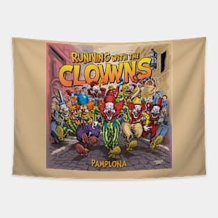 Running with (or away from) the clowns Tapestry