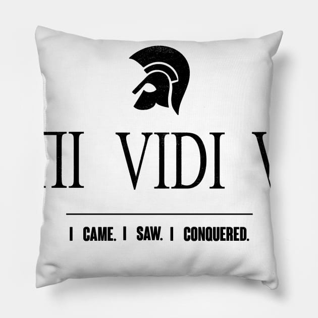 VENI VIDI VICI. I CAME. I SAW. I CONQUERED. J. CAESAR Pillow by FromHamburg