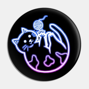 Cute Cat Neon Pin