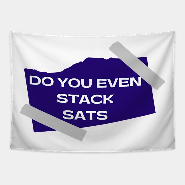 Do You Even Stack Sats Tapestry by CryptoDeity