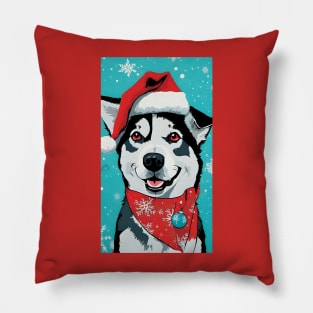 Winter Wonderland Husky Pillow