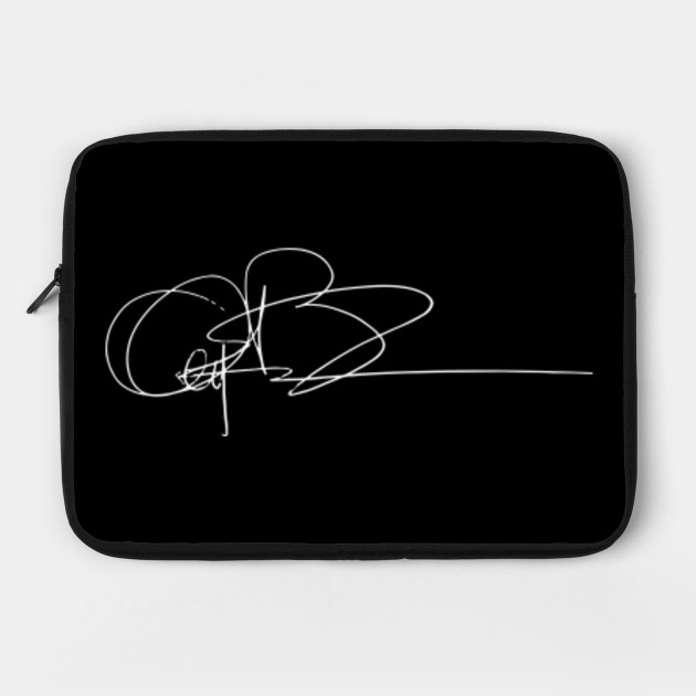 Anthony Bourdain's signature white on black - Anthony Bourdain - Laptop ...