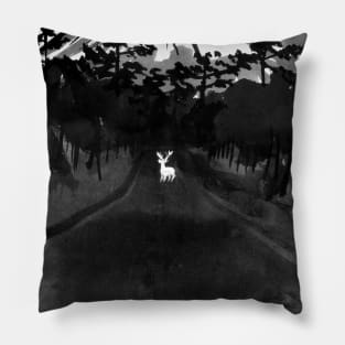 deer in the middle of the street Pillow