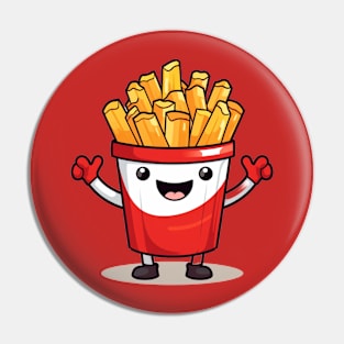 Cute French Fries T-Shirt Pin